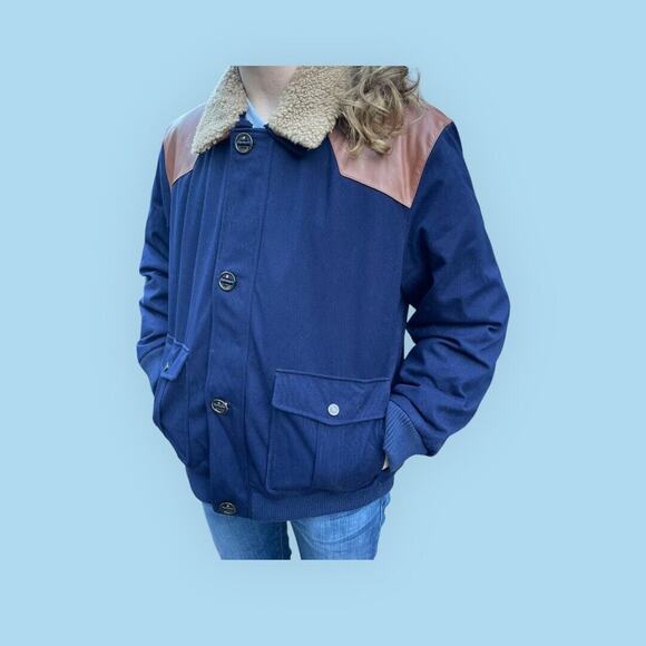 Rainforest Men's Navy Blue Thermolux Quilted Jacket Sz XL $495 - Picture 15 of 16